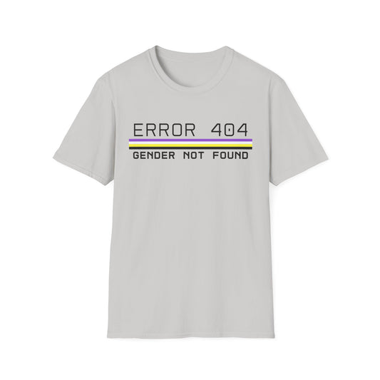 Error 404 Gender Not Found Unisex Softstyle T-Shirt