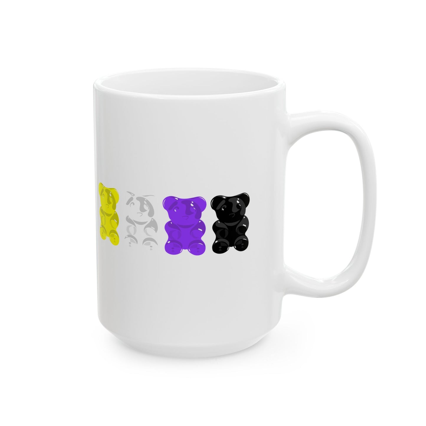 Nonbinary Pride Gummy Bears Coffee Mug (11oz/15oz)