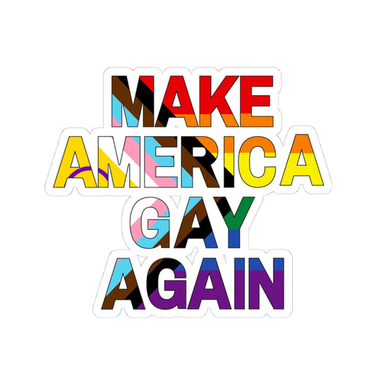 MAGA Make America Gay Again Kiss-Cut Stickers