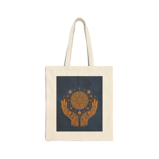 Cosmic Comforts Cotton Canvas Tote Bag
