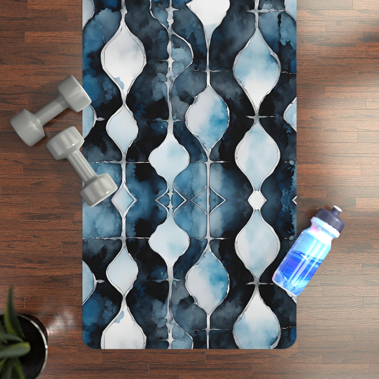 Watercolor Chain Rubber Yoga Mat