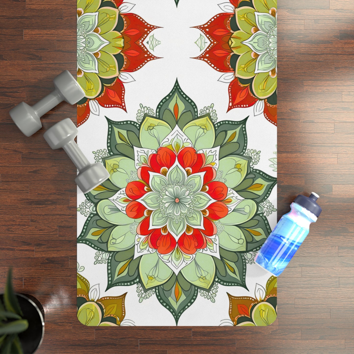 Floral Mandala Rubber Yoga Mat