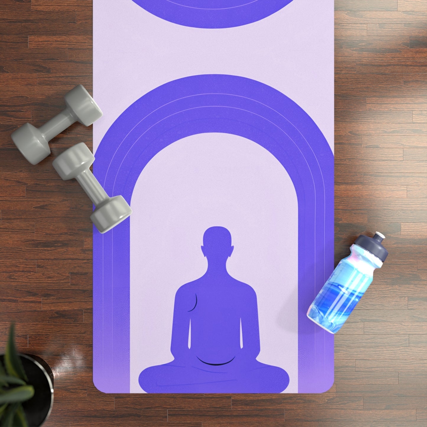 Purple Meditation Rubber Yoga Mat