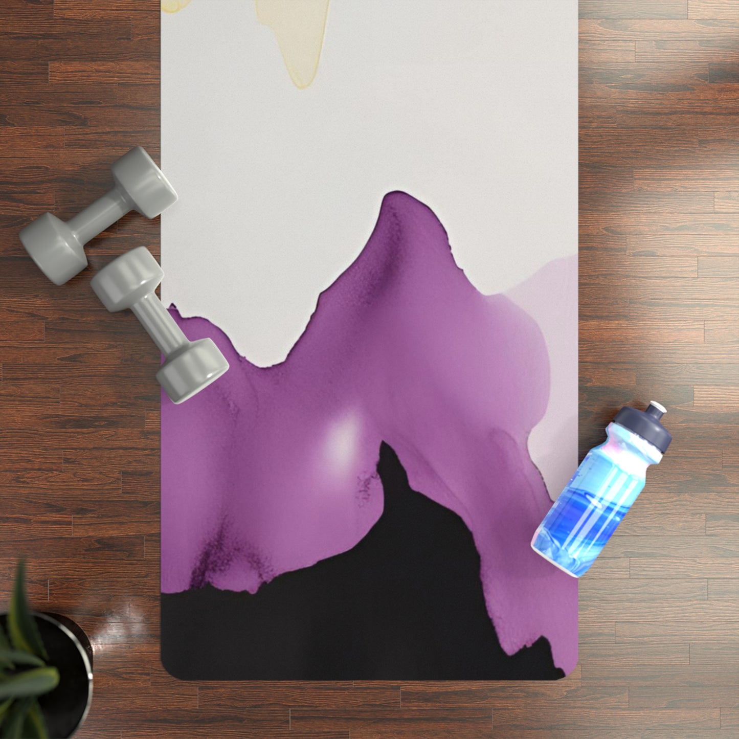Non-Binary Pride Watercolor Rubber Yoga Mat
