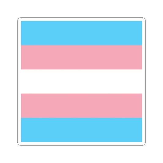 Trans Flag Pride Flag Kiss-Cut Sticker