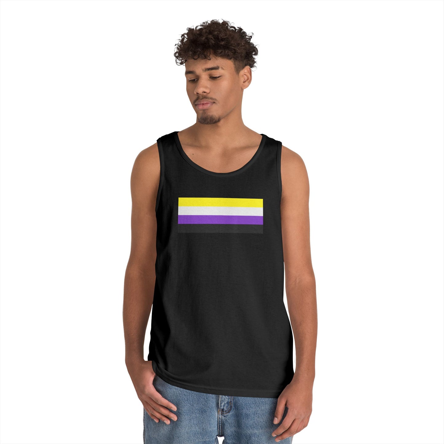 Nonbinary Pride Flag Unisex Heavy Cotton Tank Top