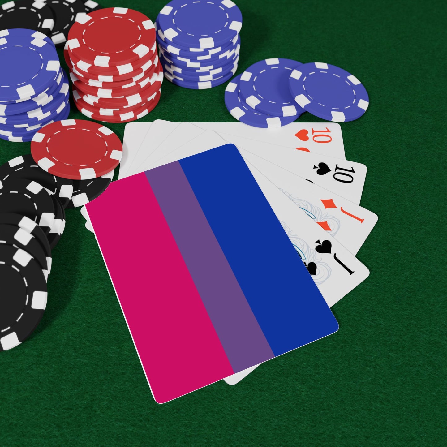 Bisexual Pride Flag Playing Cards