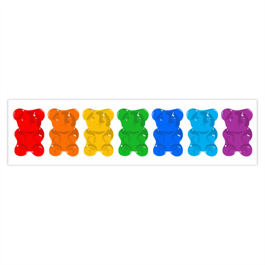 Rainbow Pride Gummy Bears Bumper Stickers