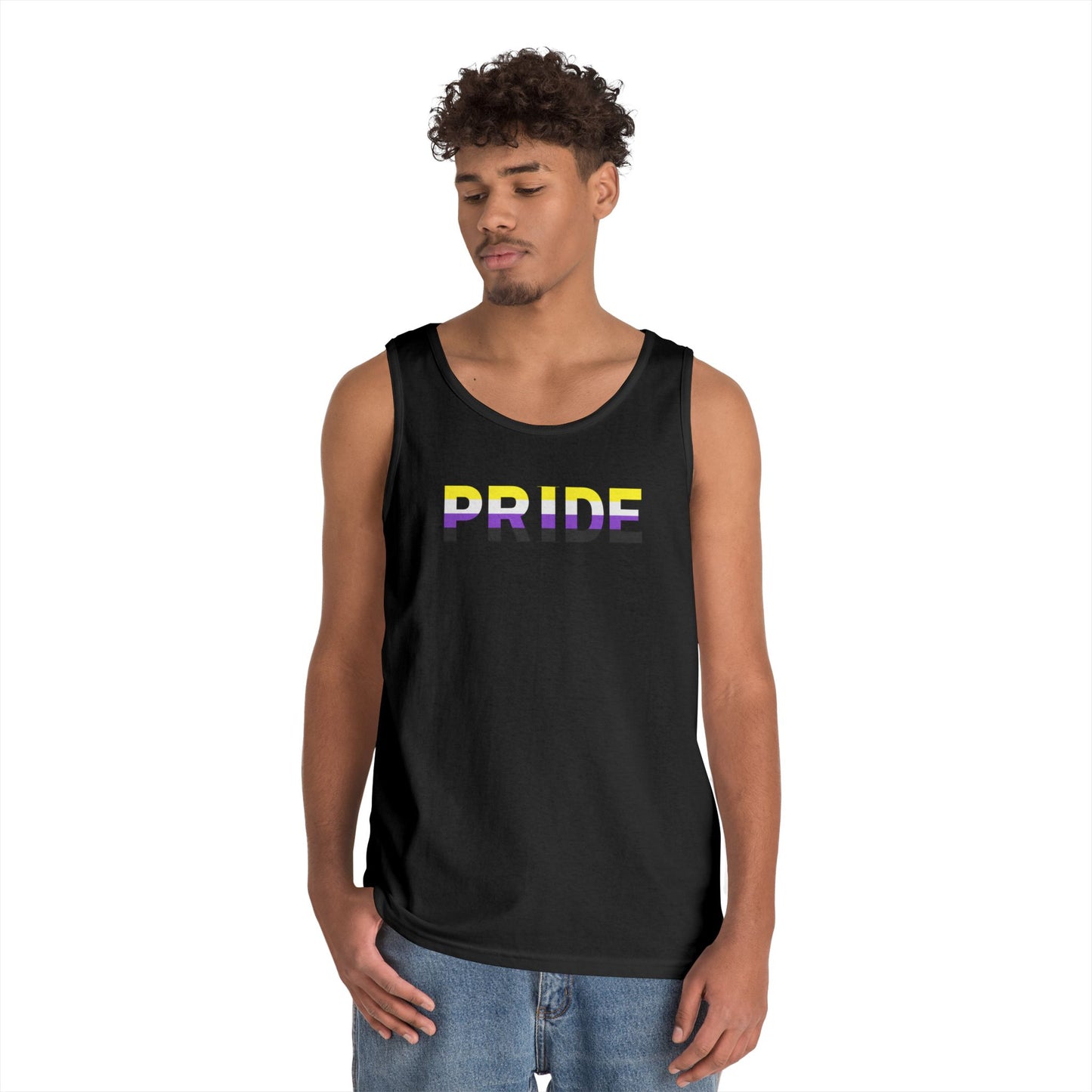 Nonbinary PRIDE Unisex Heavy Cotton Tank Top