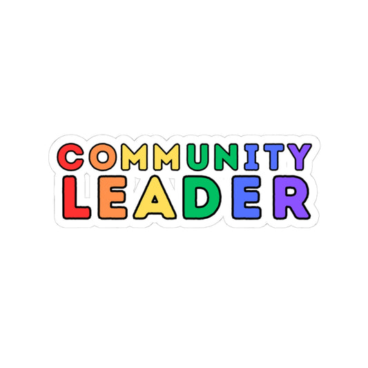 Community Leader RAINBOW Kiss-Cut Stickers