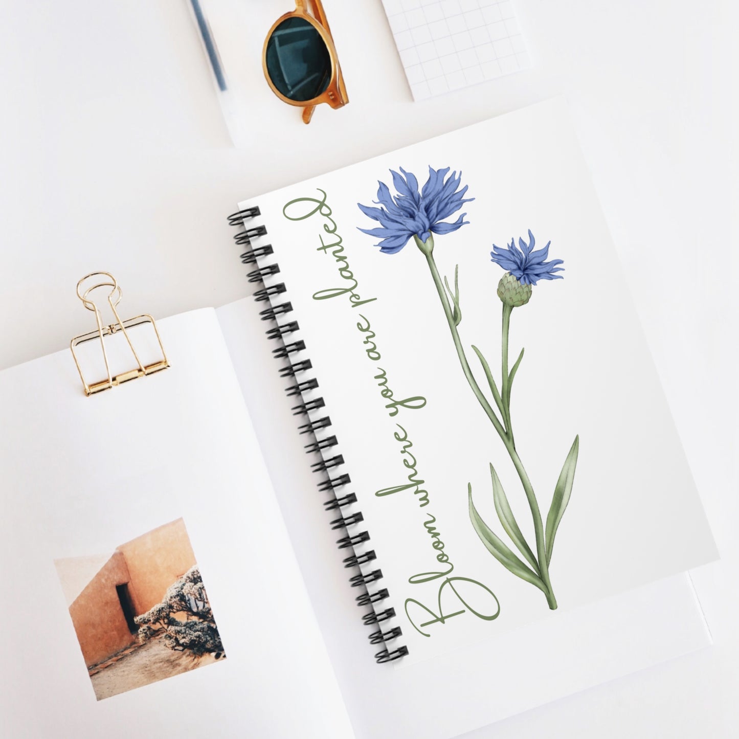 Bloom Where You Are Planted Spiral Notebook - Ruled Line