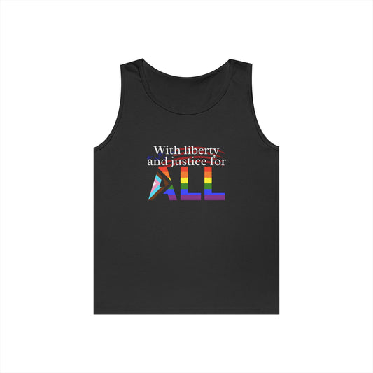 With Liberty and Justice for ALL Unisex Heavy Cotton Tank Top