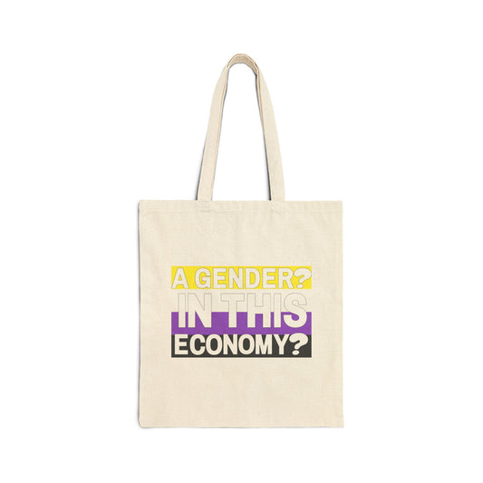 A Gender? In This Economy? Pride Canvas Tote