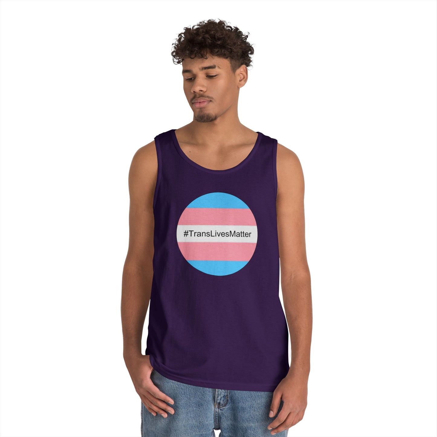 Trans Lives Matter Unisex Heavy Cotton Tank Top