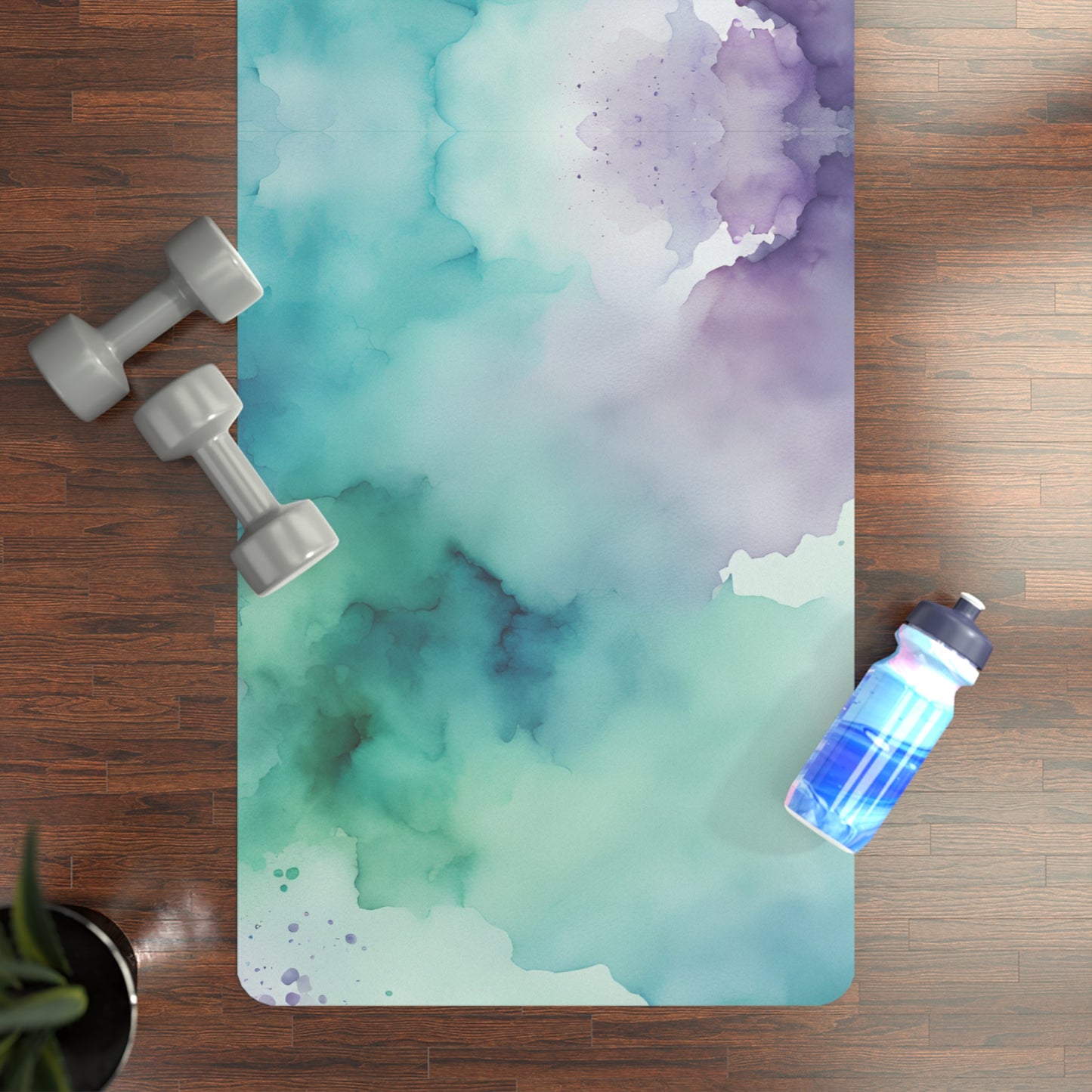 Watercolor Rubber Yoga Mat