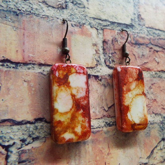 Mini Domino Alcohol Ink Earrings