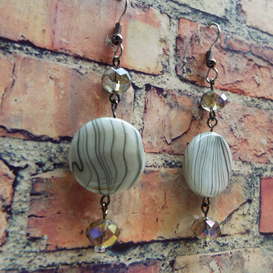 Sparkling Mother of Pearl Handmade Earrings