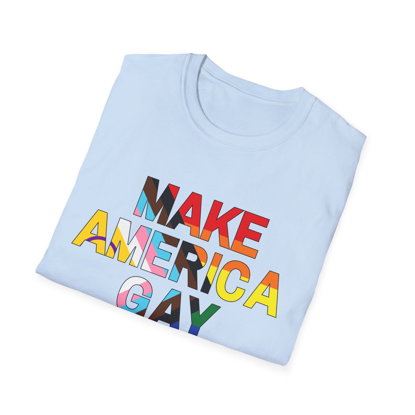 MAGA Make America Gay Again Pride Unisex Softstyle T-Shirt