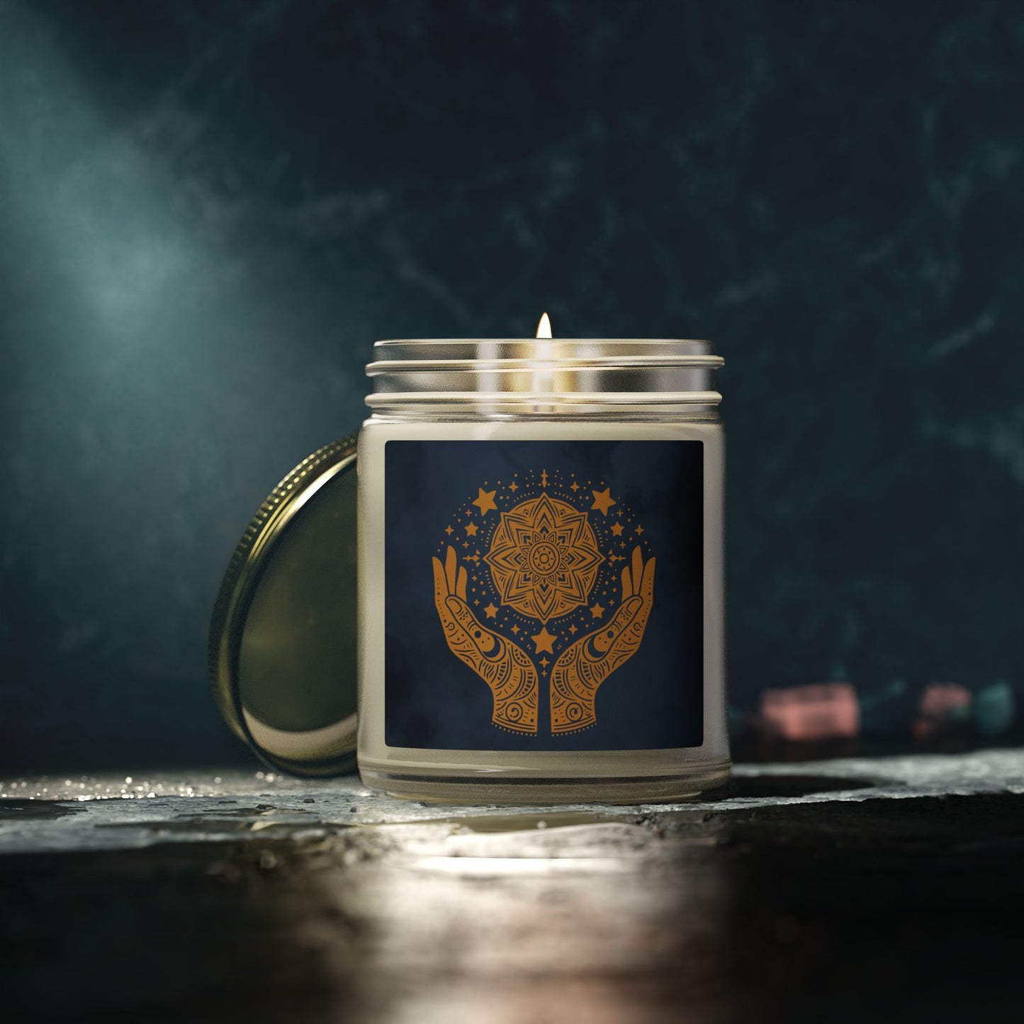 Cosmic Comforts Scented Candles, Coconut Apricot Wax (4oz, 9oz)