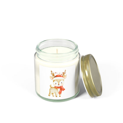 Reindeer Scented Candles, Coconut Apricot Wax (4oz, 9oz)
