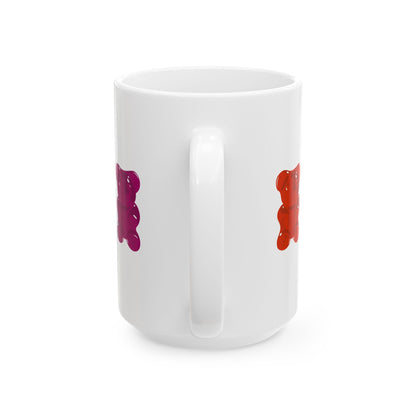 Lesbian Pride Gummy Bears Coffee Mug (11oz/15oz)