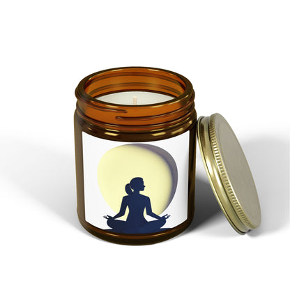 Yoga Moon Meditation Scented Candles, Coconut Apricot Wax (4oz, 9oz)
