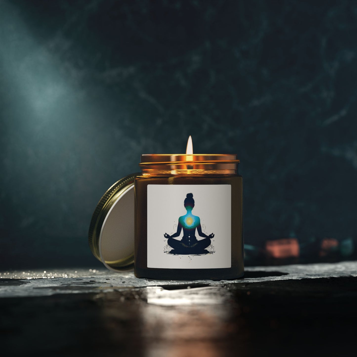 Heart of Yoga Scented Candles, Coconut Apricot Wax (4oz, 9oz)