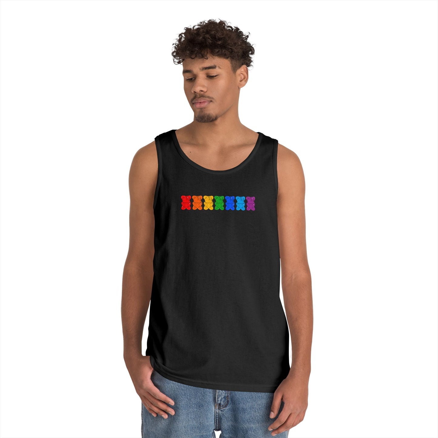 Rainbow Pride Gummy Bears Unisex Heavy Cotton Tank Top
