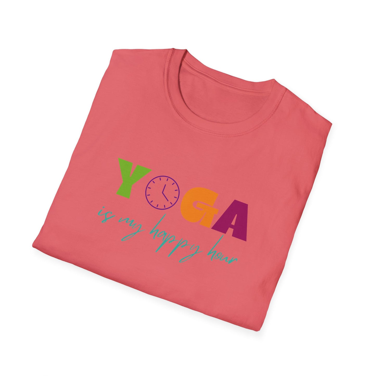Yoga Is My Happy Hour Unisex Softstyle T-Shirt