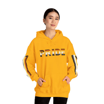 Bear Pride Flag Sleaves Unisex Heavy Blend™ Hooded Sweatshirt