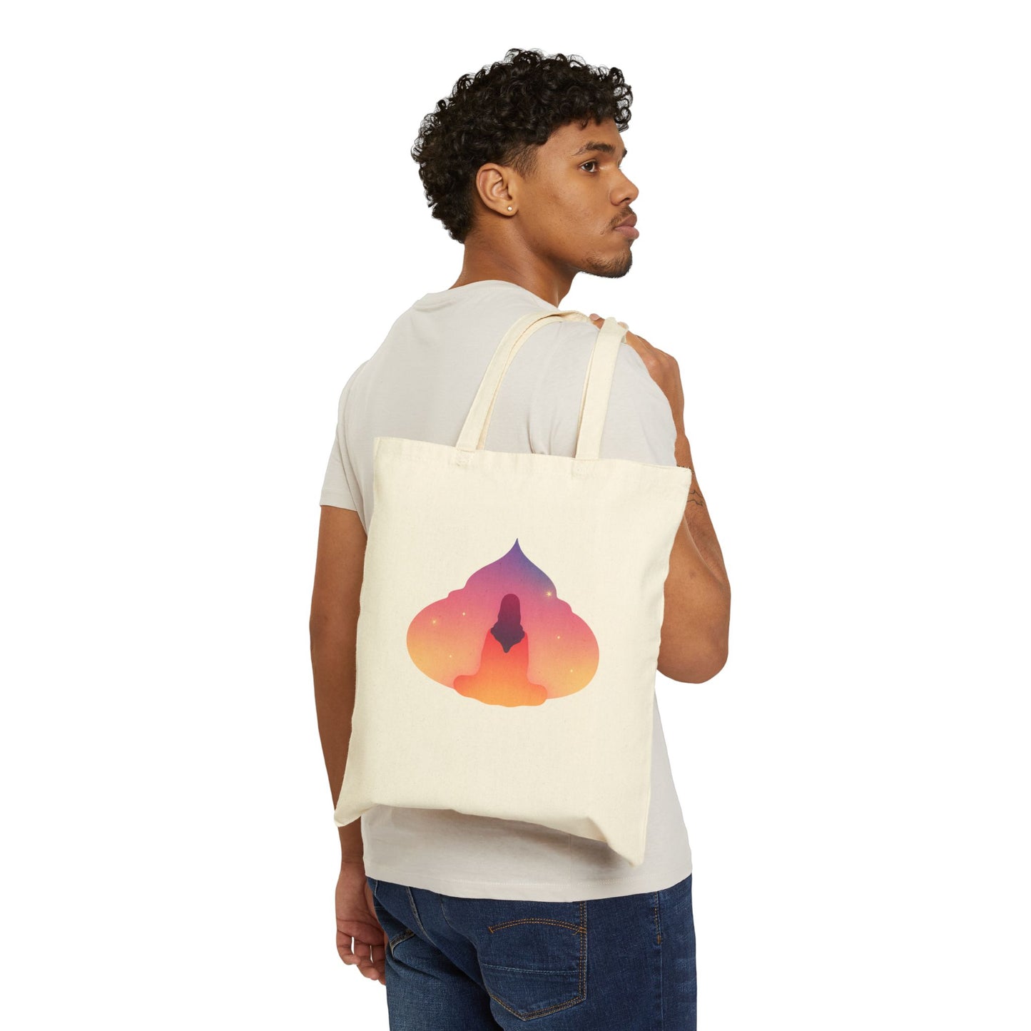 Mindful Meditation Cotton Canvas Tote Bag