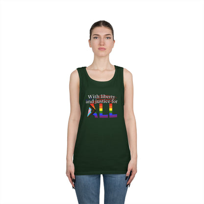 With Liberty and Justice for ALL Unisex Heavy Cotton Tank Top