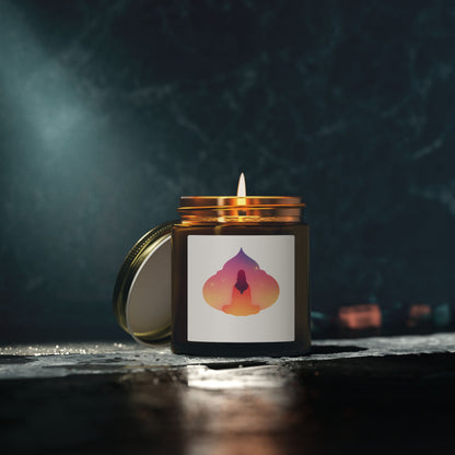 Yoga Sunset Meditation Scented Candles, Coconut Apricot Wax (4oz, 9oz)