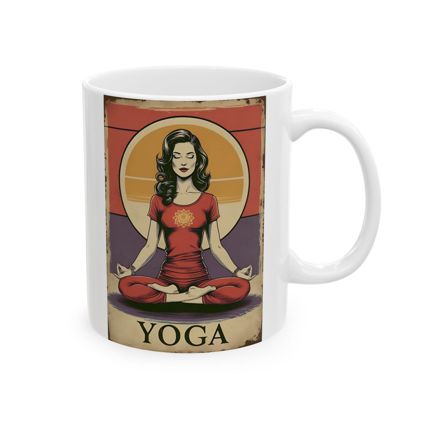 Yoga Girl Ceramic Mug, (11oz, 15oz)