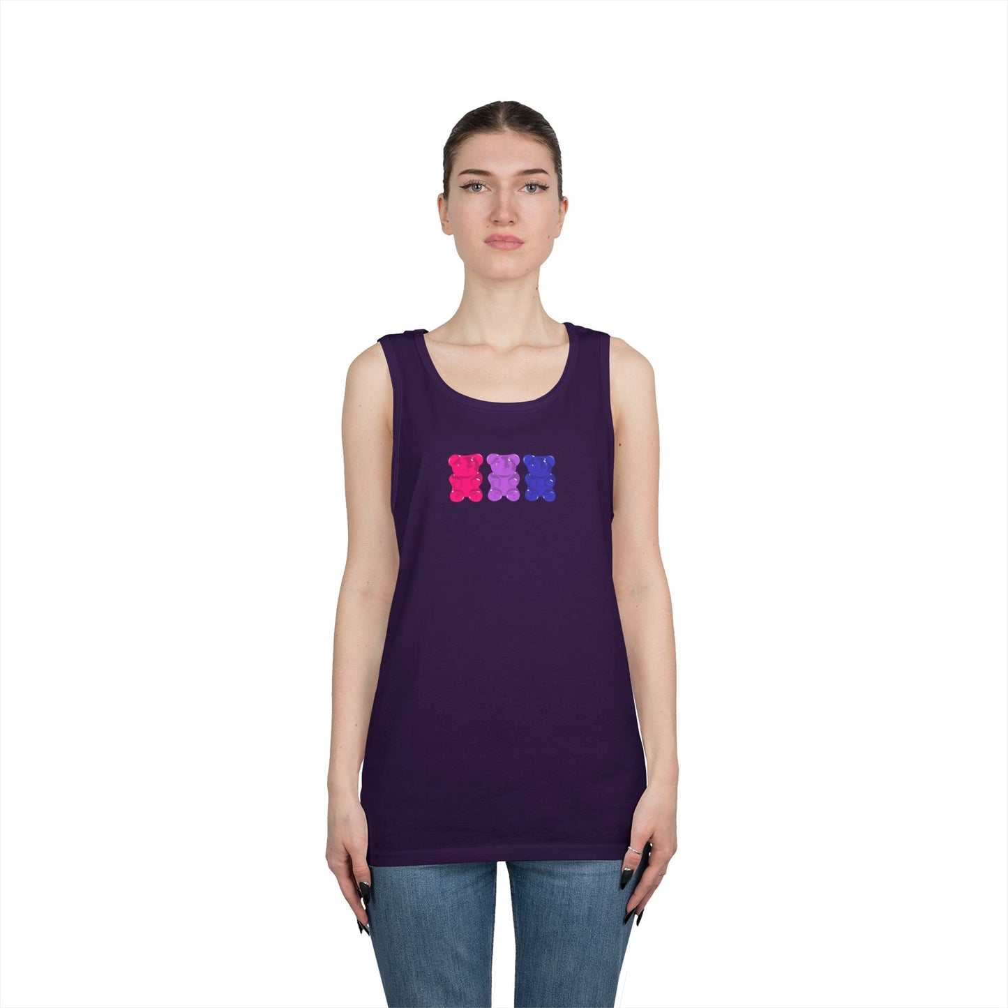 Bisexual Pride Gummy Bears Unisex Heavy Cotton Tank Top
