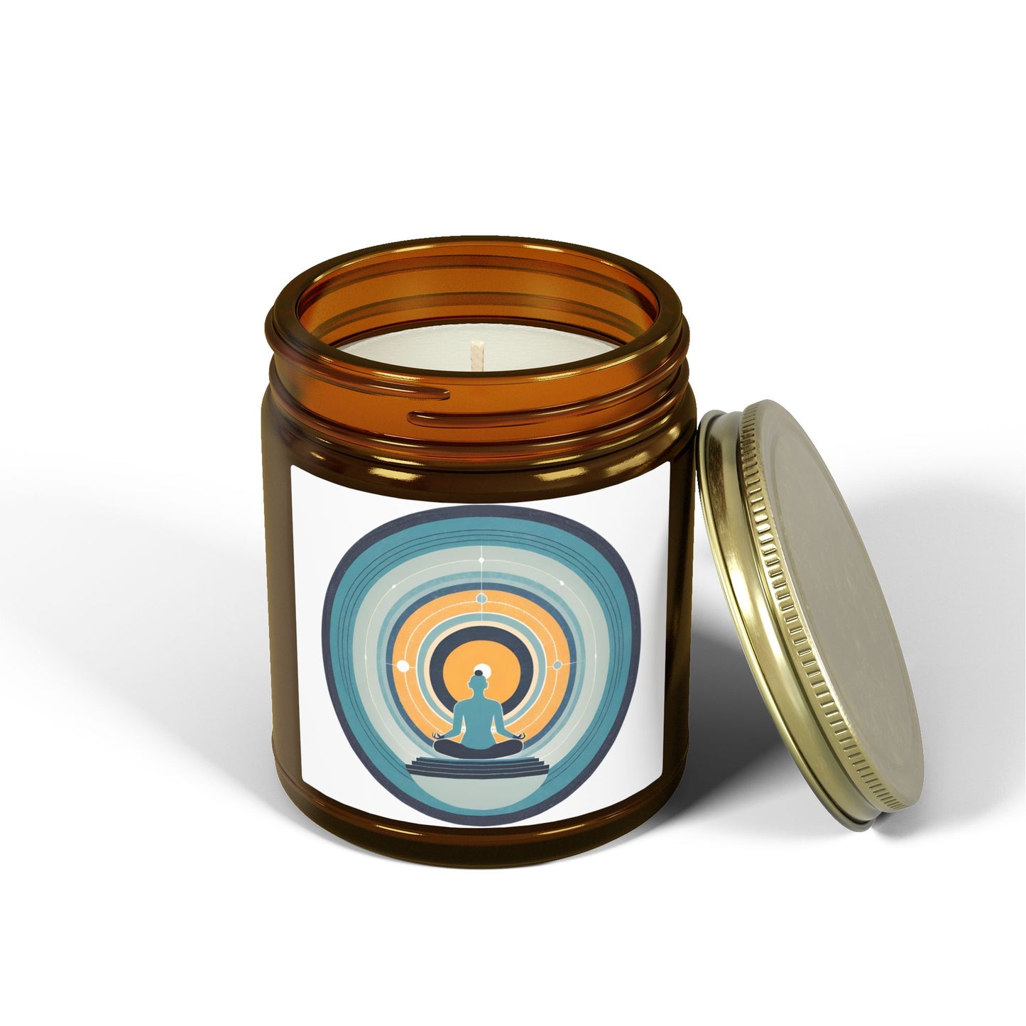 Circle of Meditation Scented Candles, Coconut Apricot Wax (4oz, 9oz)