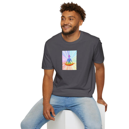 Fractal Rainbow Yoga Unisex Softstyle T-Shirt