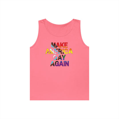MAGA Make America Gay Again Unisex Heavy Cotton Tank Top