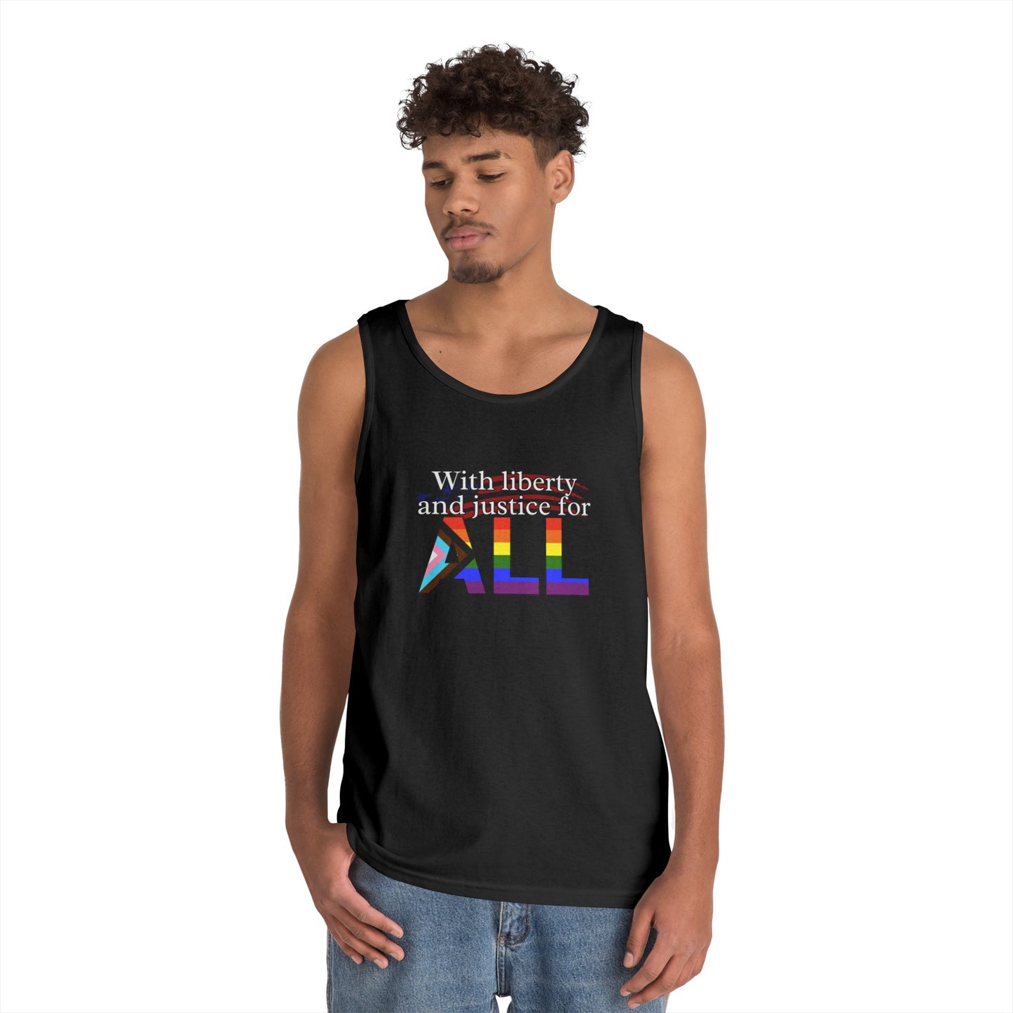 With Liberty and Justice for ALL Unisex Heavy Cotton Tank Top