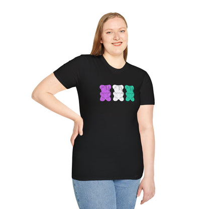 Genderqueer Pride Gummy Bears Unisex Softstyle T-Shirt
