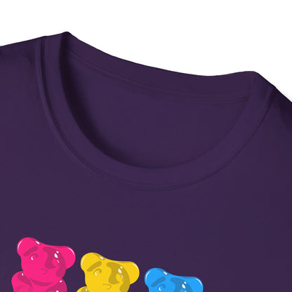 Pansexual Pride Gummy Bears Unisex Softstyle T-Shirt