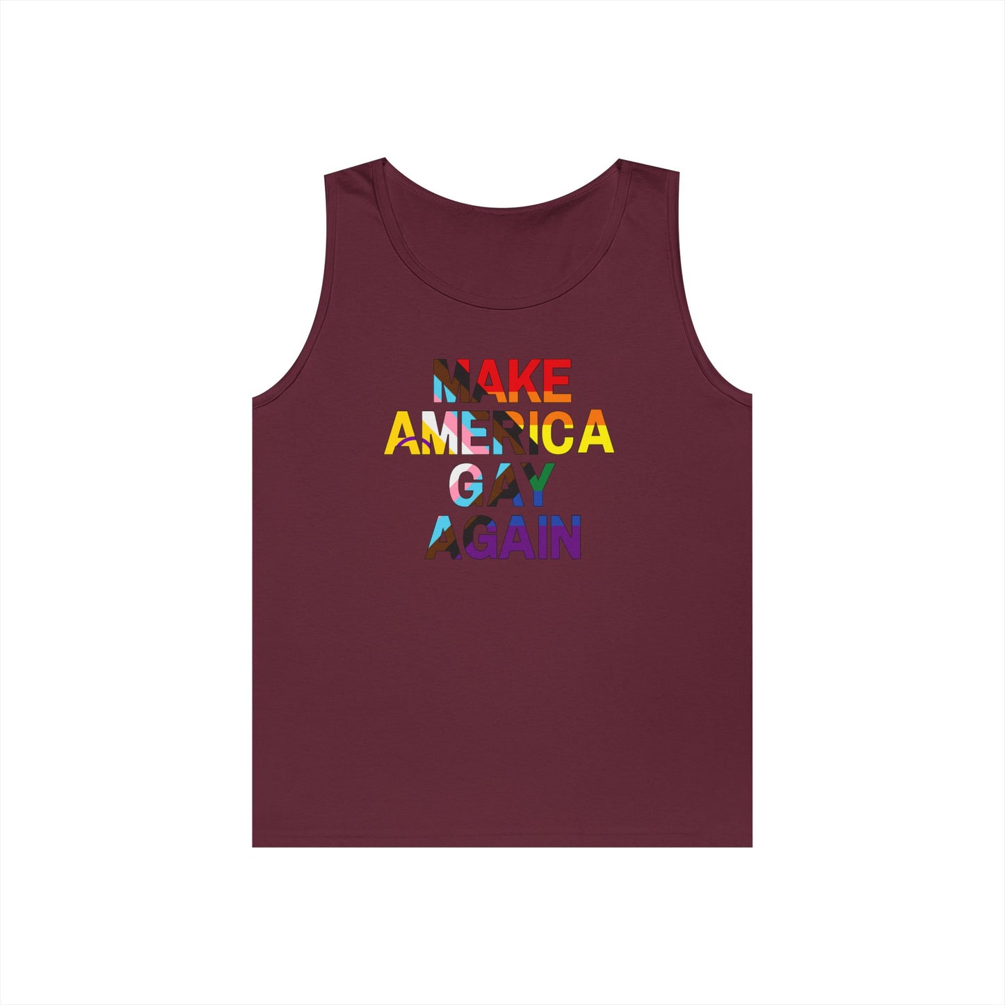 MAGA Make America Gay Again Unisex Heavy Cotton Tank Top