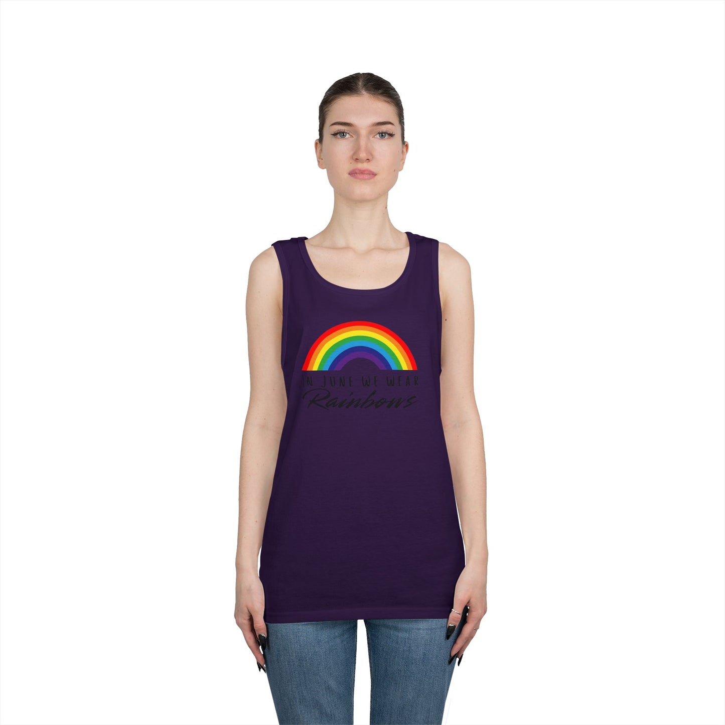 In June We Wear Rainbows Unisex Heavy Cotton Tank Top