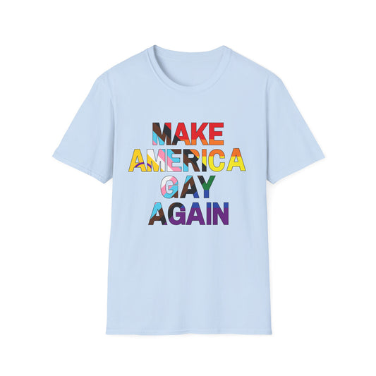 MAGA Make America Gay Again Pride Unisex Softstyle T-Shirt