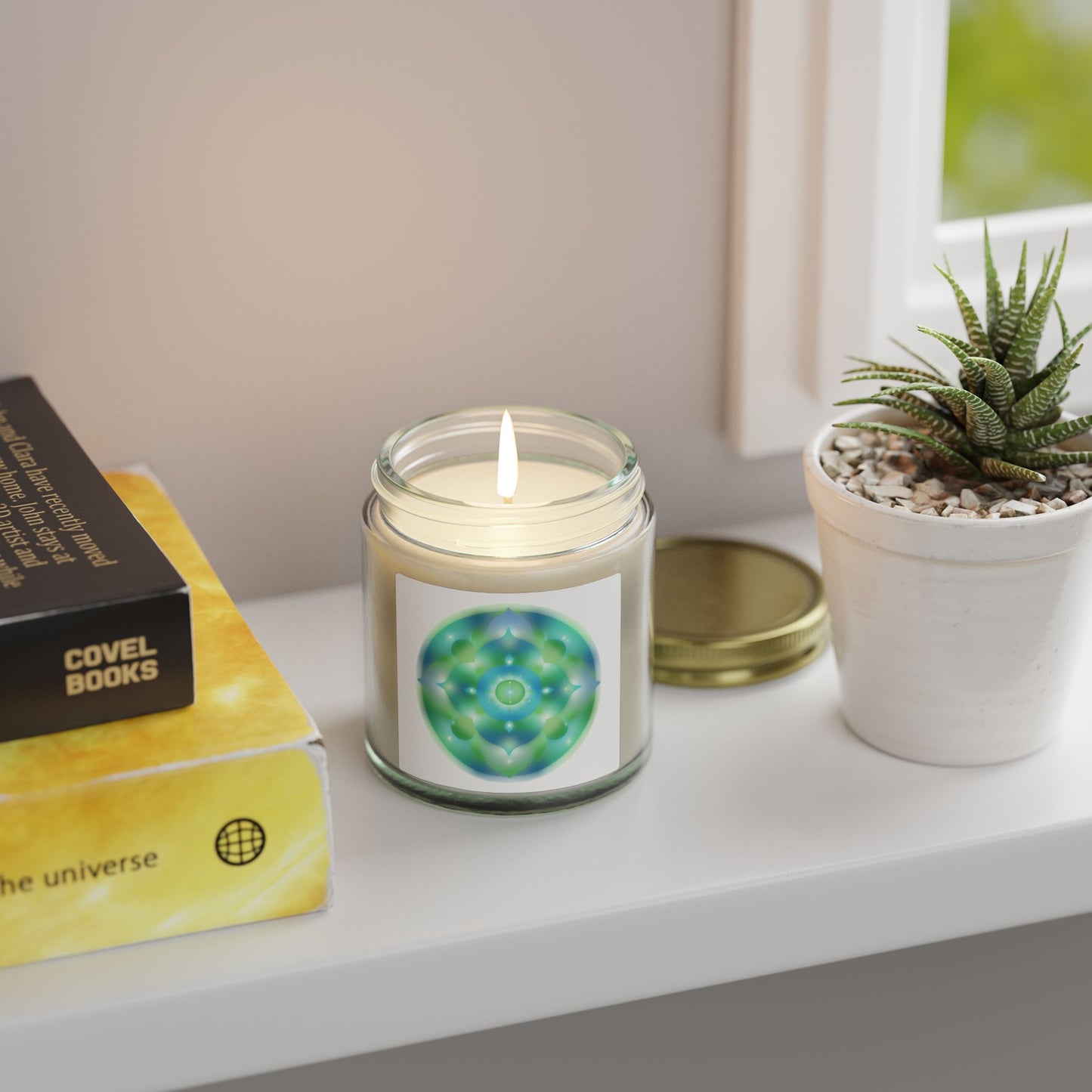 Dreamy Mandala Scented Candles, Coconut Apricot Wax (4oz, 9oz)