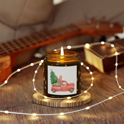 Old Red Truck Scented Candles, Coconut Apricot Wax (4oz, 9oz)