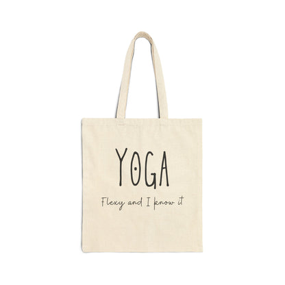 Flexy and I Know It Cotton Canvas Tote Bag