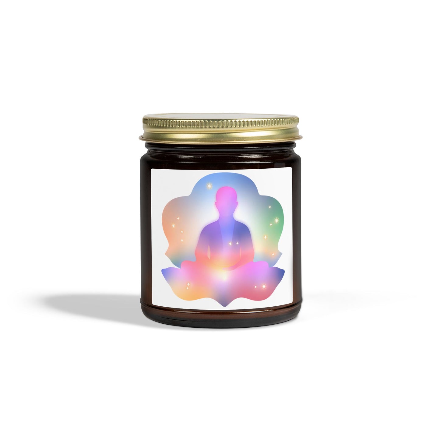 Glowing Lotus Meditation Scented Candles, Coconut Apricot Wax (4oz, 9oz)