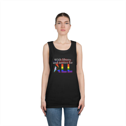 With Liberty and Justice for ALL Unisex Heavy Cotton Tank Top