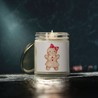 Gingerbread Girl Scented Candles, Coconut Apricot Wax (4oz, 9oz)